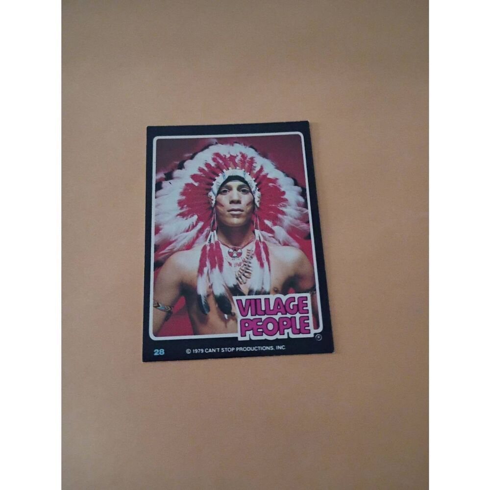 Vintage 1979 Village People Trading Card #28 Disco Era Vintage Music Collectible